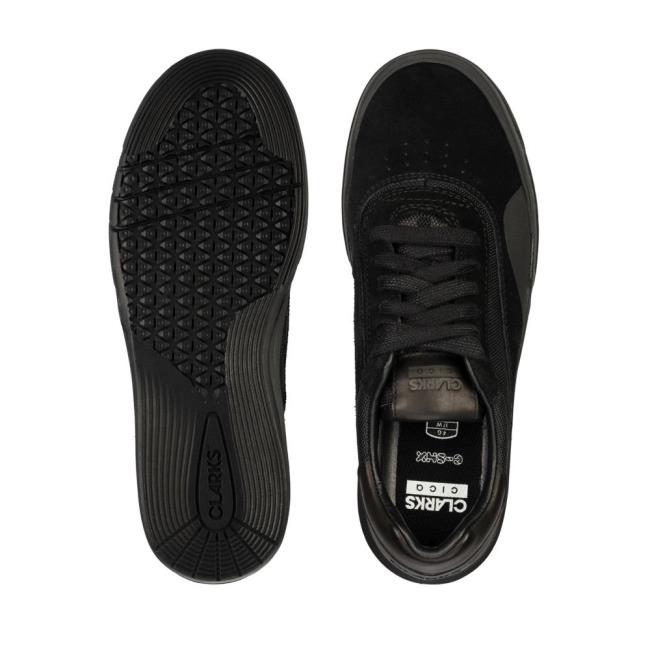 Boys' Clarks Cica Youth Sneakers Black | CLK104ZPR