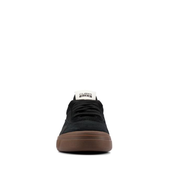 Boys' Clarks Cica Youth Sneakers Black | CLK572YPD