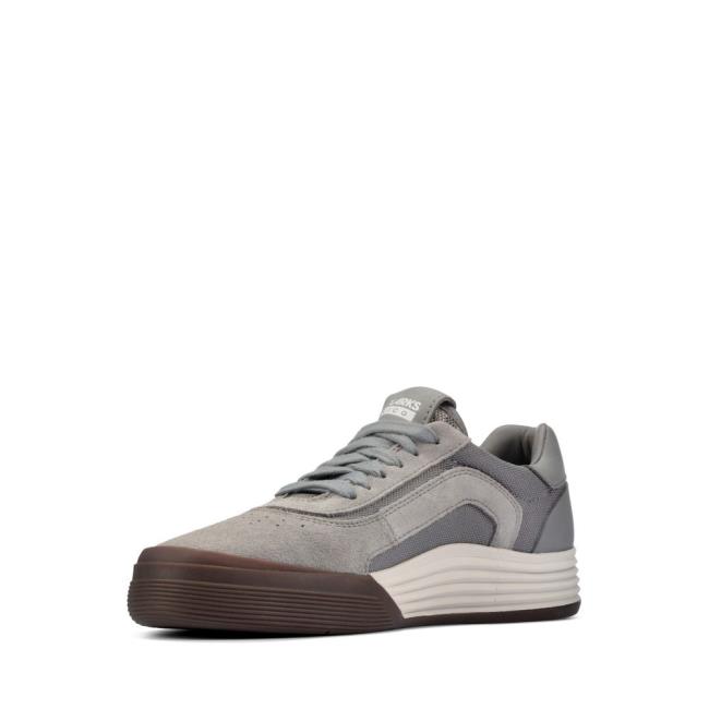 Boys' Clarks Cica Youth Sneakers Grey | CLK368AGX