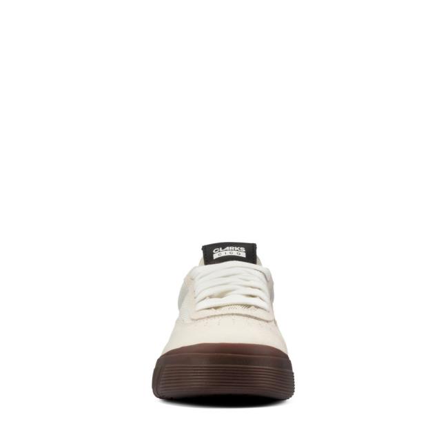 Boys' Clarks Cica Youth Sneakers White | CLK813LYP