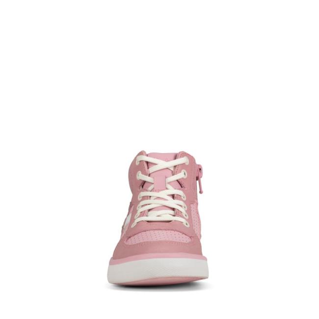 Boys' Clarks City Flake Kid Originals Boots Pink | CLK735ZYW