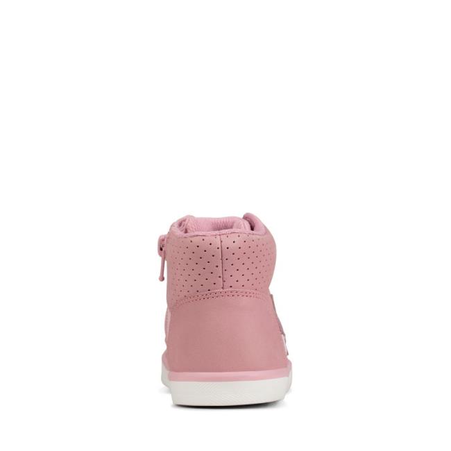 Boys' Clarks City Flake Kid Originals Boots Pink | CLK735ZYW