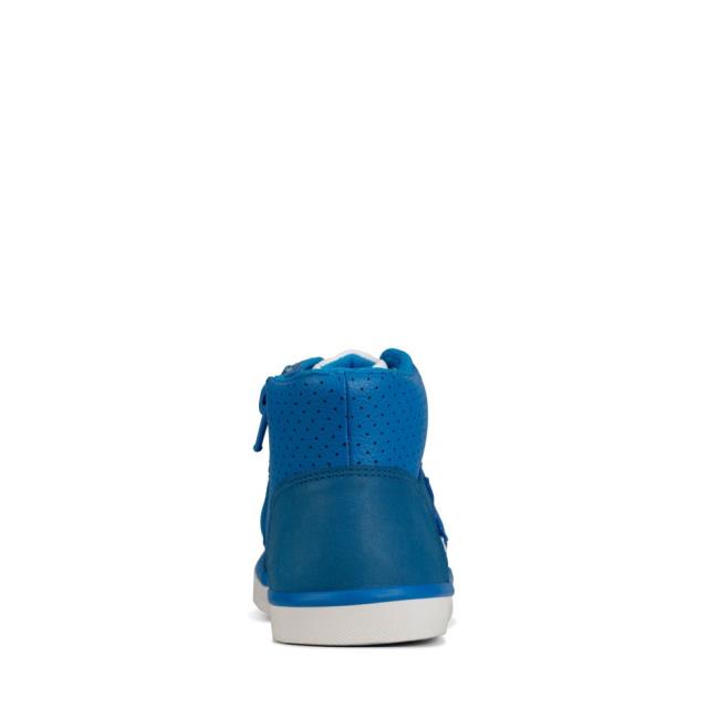 Boys' Clarks City Flake Kid Originals Boots Blue | CLK937UET