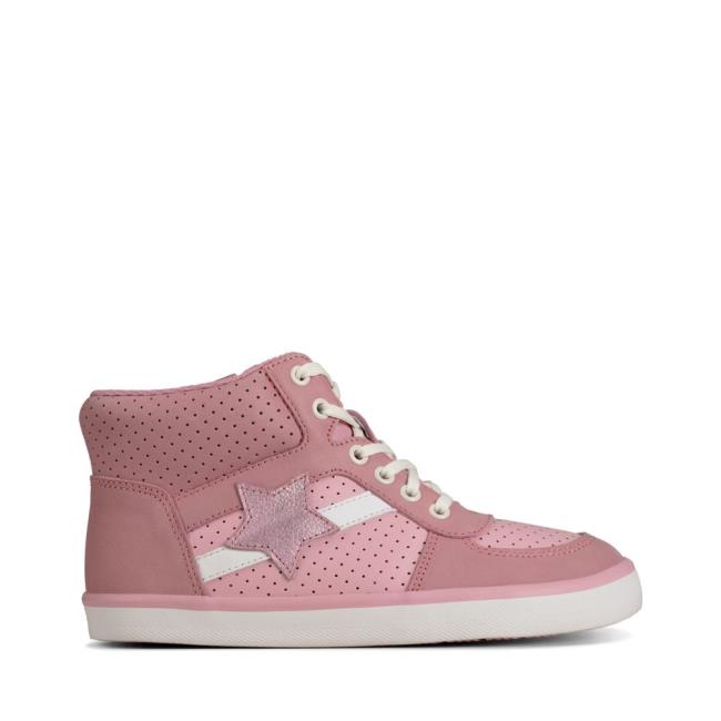 Boys\' Clarks City Flake Kid Sneakers Pink | CLK625LYB