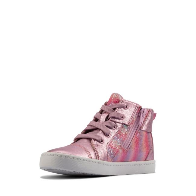 Boys' Clarks City Myth Kid Sneakers Light Pink | CLK508DMR