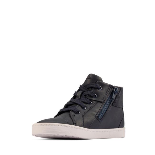 Boys' Clarks City Myth Kid Sneakers Navy | CLK632RGM