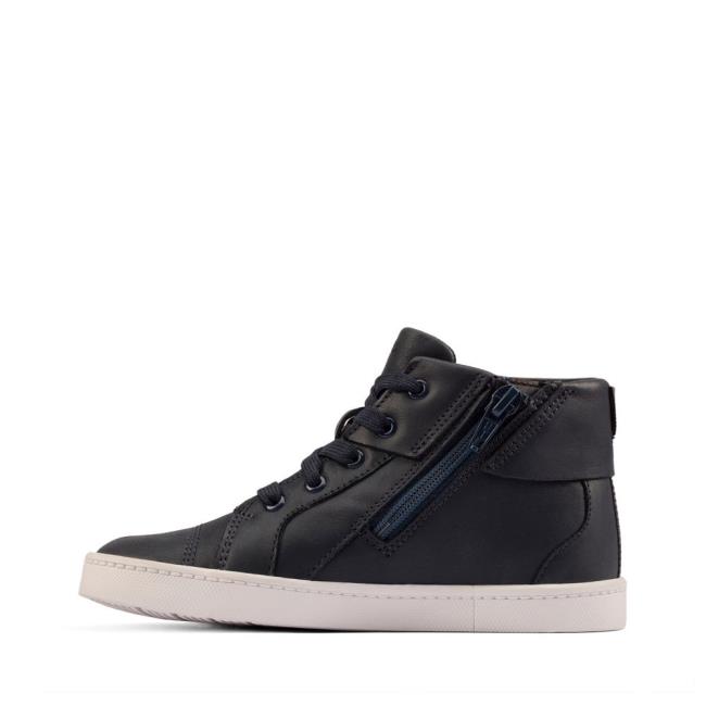 Boys' Clarks City Myth Kid Sneakers Navy | CLK632RGM