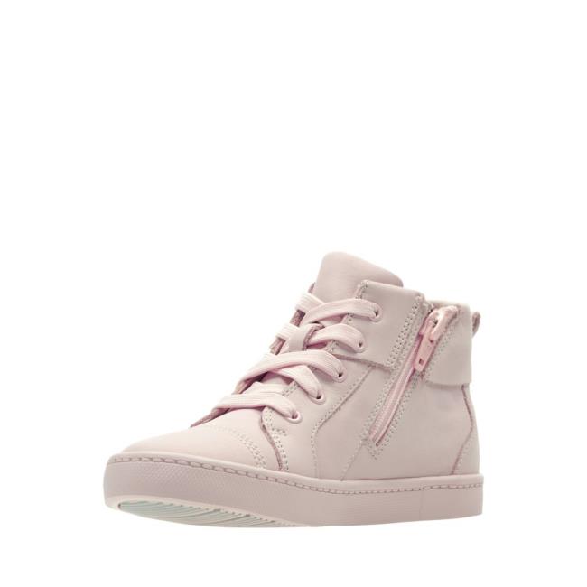 Boys' Clarks City Oasis Hi Kid Originals Boots Light Pink | CLK384XES