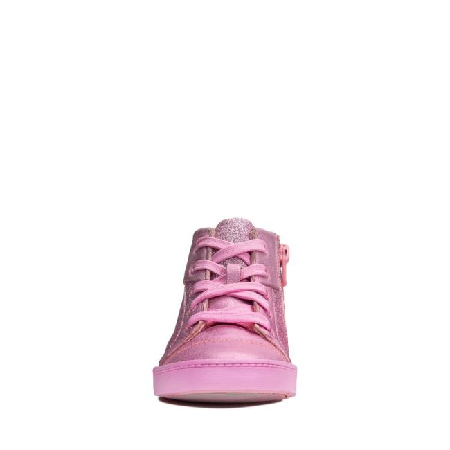 Boys' Clarks City Oasis Hi Kid Originals Boots Pink | CLK941AMO