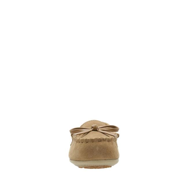 Boys' Clarks Crackling Flo Slippers Brown | CLK056JXP