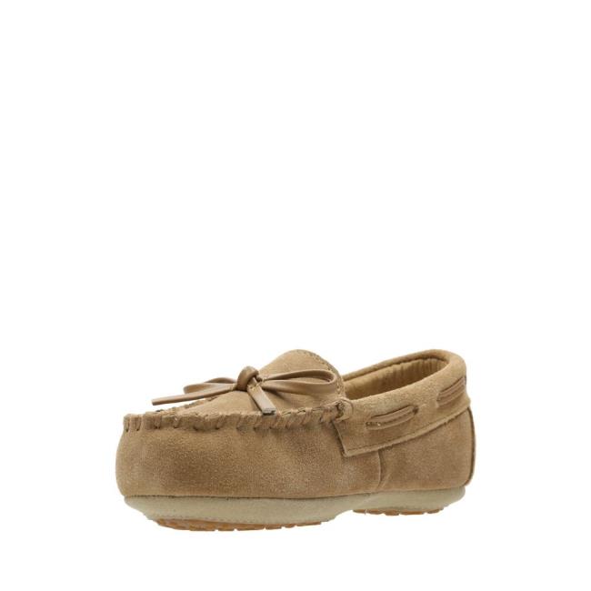 Boys' Clarks Crackling Flo Slippers Brown | CLK056JXP