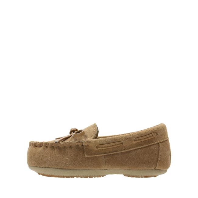 Boys' Clarks Crackling Flo Slippers Brown | CLK056JXP