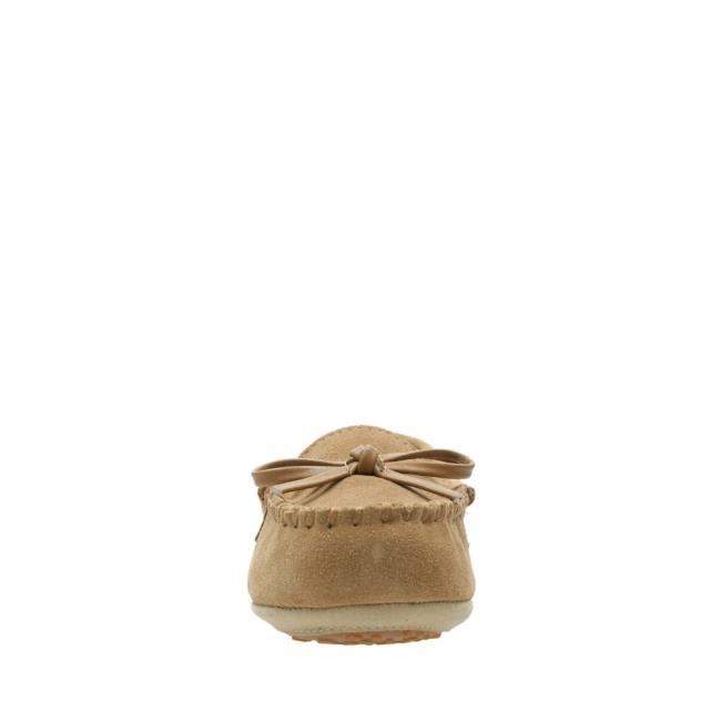 Boys' Clarks Crackling Flo Slippers Brown | CLK720NUR