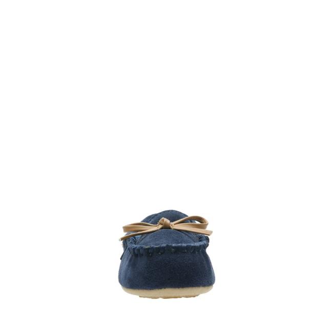 Boys' Clarks Crackling Flo Slippers Navy | CLK810TRW