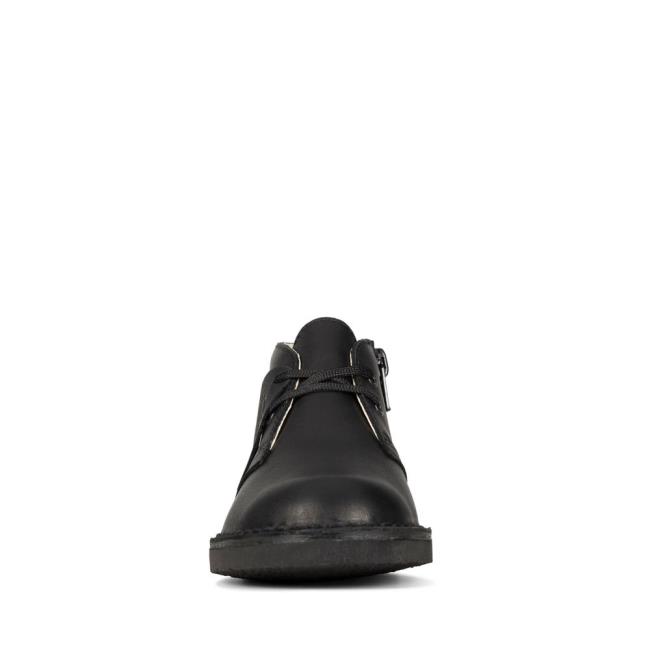 Boys' Clarks Desert Boot 2 Kid Originals Boots Black | CLK830EWA