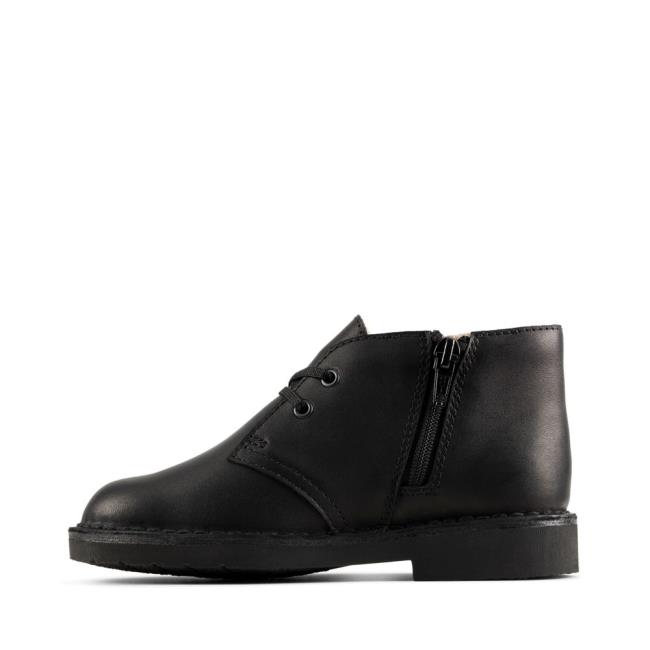 Boys' Clarks Desert Boot 2 Kid Originals Boots Black | CLK830EWA