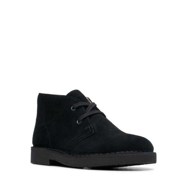 Boys' Clarks Desert Boot.. Originals Boots Black | CLK057ANX