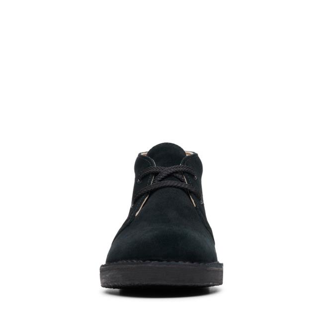 Boys' Clarks Desert Boot.. Originals Boots Black | CLK057ANX