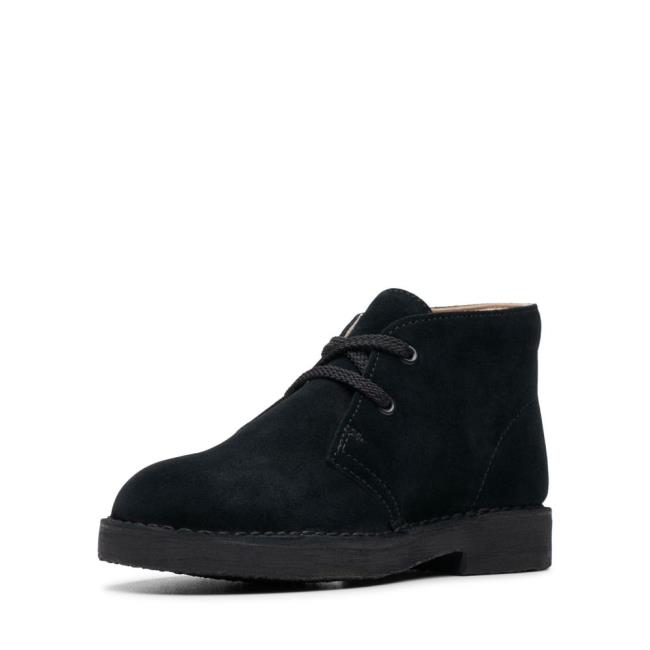 Boys' Clarks Desert Boot.. Originals Boots Black | CLK057ANX