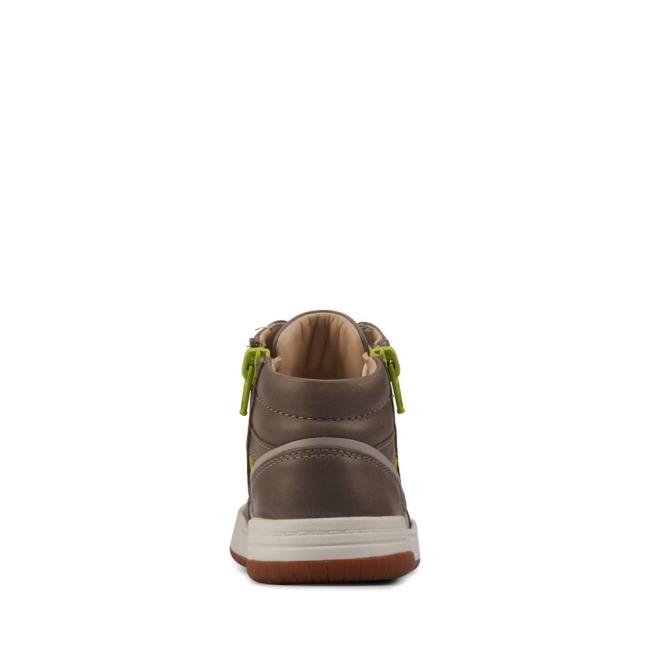 Boys' Clarks Fawn Peak Kid Sneakers Grey | CLK410GXU