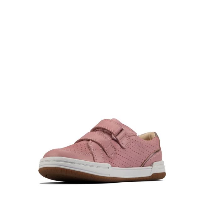 Boys' Clarks Fawn Solo Kid School Shoes Light Pink | CLK758PIY