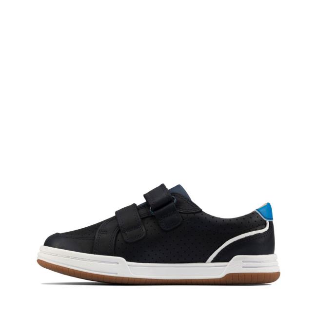 Boys' Clarks Fawn Solo Kid Sneakers Navy | CLK468ZOX