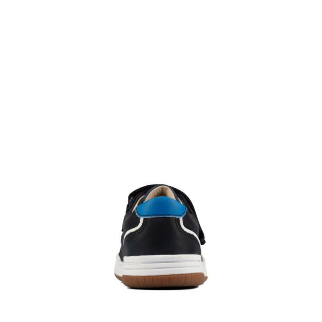 Boys' Clarks Fawn Solo Kid Sneakers Navy | CLK468ZOX