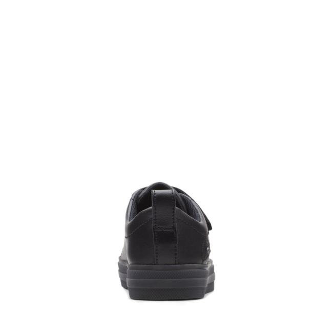 Boys' Clarks Flare Bright Kid School Shoes Black | CLK709YTJ