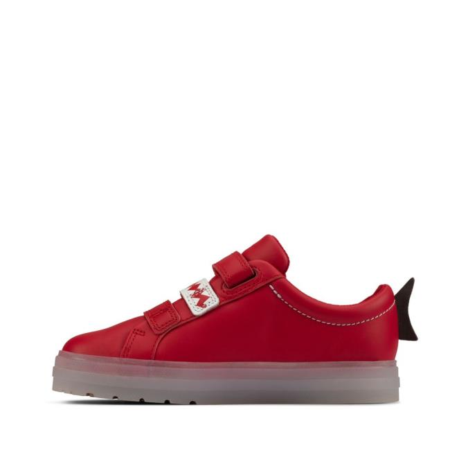 Boys' Clarks Flare Scale Lo Kid School Shoes Red | CLK612BQV