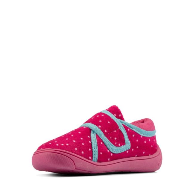 Boys' Clarks Holmly Rest Kid Slippers Pink | CLK429YOC