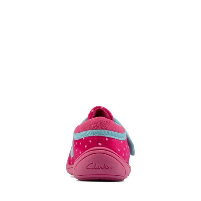 Boys' Clarks Holmly Rest Kid Slippers Pink | CLK429YOC