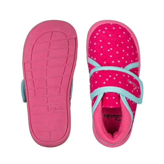 Boys' Clarks Holmly Rest Kid Slippers Pink | CLK429YOC