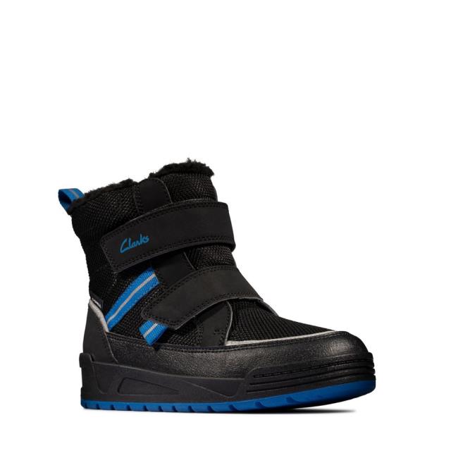 Boys' Clarks Jumper Jump Kid Originals Boots Black | CLK514DBH