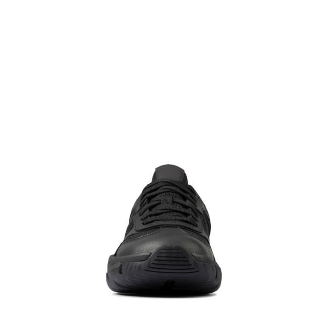 Boys' Clarks Kuju Run Youth Sneakers Black | CLK218FYS