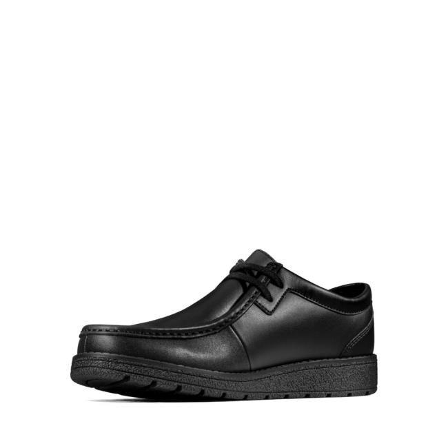 Boys' Clarks Mendip Craft Youth School Shoes Black | CLK759MNW