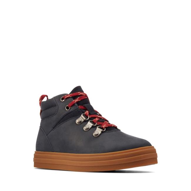 Boys' Clarks Nova Hike Kid Originals Boots Navy | CLK152TAU