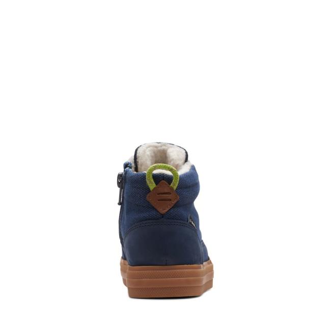 Boys' Clarks Nova Rain Kid Originals Boots Navy | CLK827REK