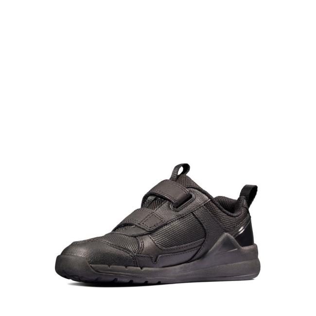 Boys' Clarks Orbit Sprint Kid Sneakers Black | CLK409PDT