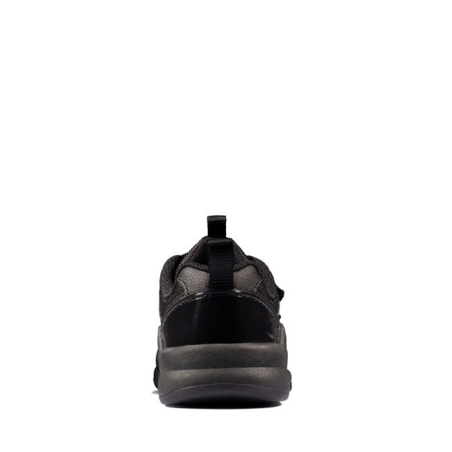 Boys' Clarks Orbit Sprint Kid Sneakers Black | CLK409PDT