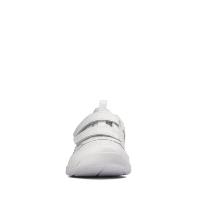 Boys' Clarks Orbit Sprint Kid Sneakers White | CLK760YQD