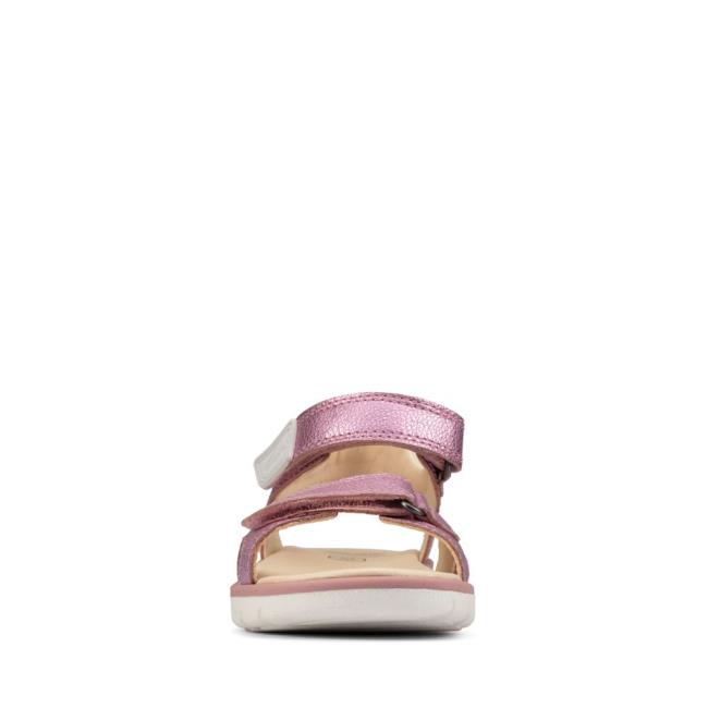 Boys' Clarks Roam Surf Youth Sandals Light Pink | CLK246OXT