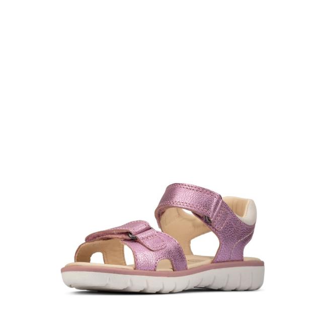 Boys' Clarks Roam Surf Youth Sandals Light Pink | CLK246OXT