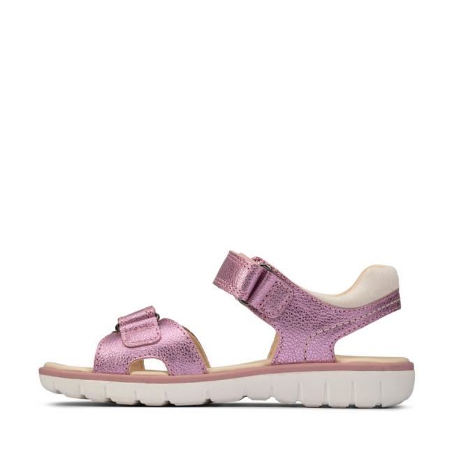 Boys' Clarks Roam Surf Youth Sandals Light Pink | CLK246OXT