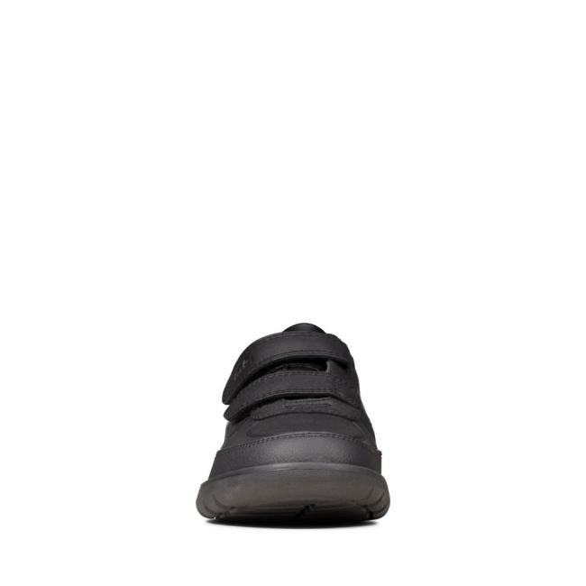 Boys' Clarks Scape Flare Kid School Shoes Black | CLK052YWC