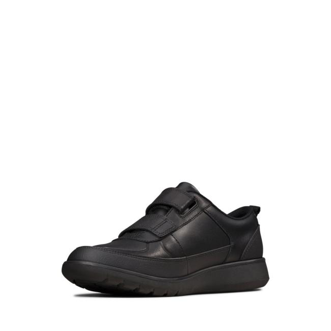 Boys' Clarks Scape Flare Youth School Shoes Black | CLK875KGC