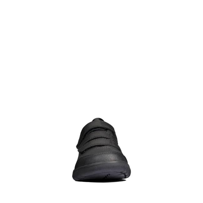 Boys' Clarks Scape Sky Kid School Shoes Black | CLK283WXA