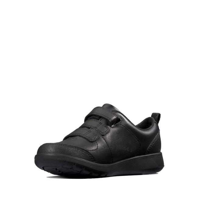 Boys' Clarks Scape Sky Youth School Shoes Black | CLK267WKA