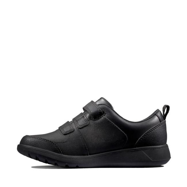 Boys' Clarks Scape Sky Youth School Shoes Black | CLK267WKA