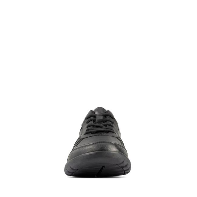 Boys' Clarks Scape Track Youth School Shoes Black | CLK470CZE