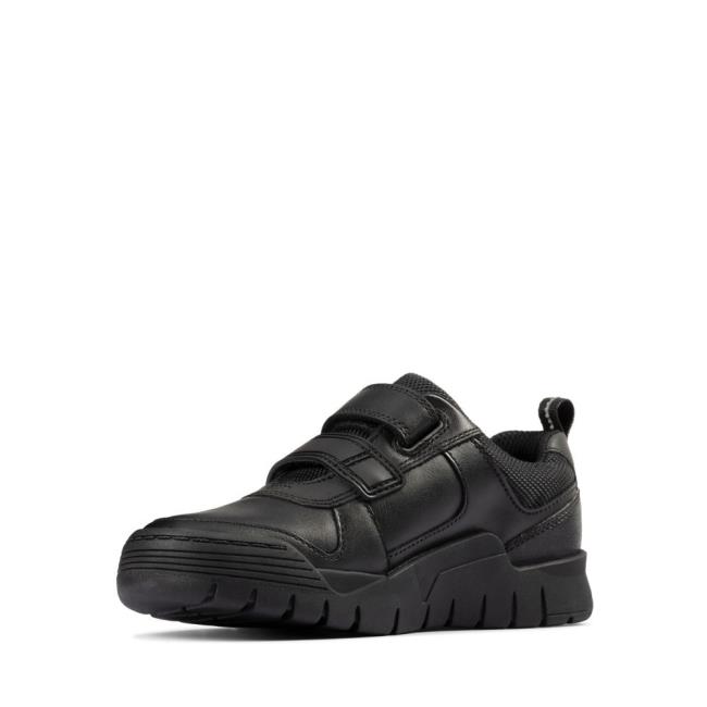 Boys' Clarks Scooter Speed Kid Sneakers Black | CLK478YBC